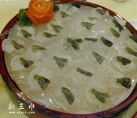 河虾刺身！