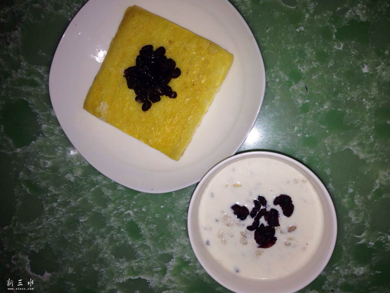 牛奶杂糖燕麦+西多士
