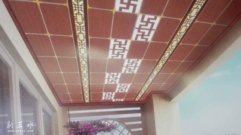 锦绣明天铝扣板的图层比较厚，喷图也很细腻，
由原生铝精工细作而成