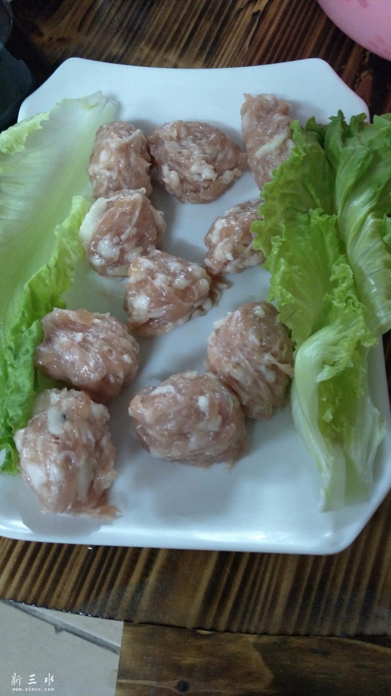 自己手打肉丸