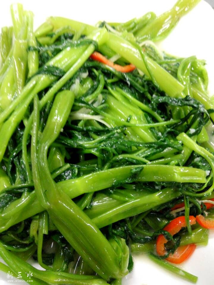 椒丝腐乳炒通菜