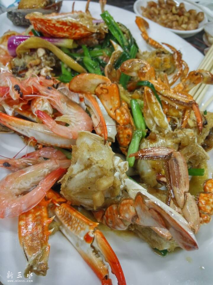 姜葱炒花蟹