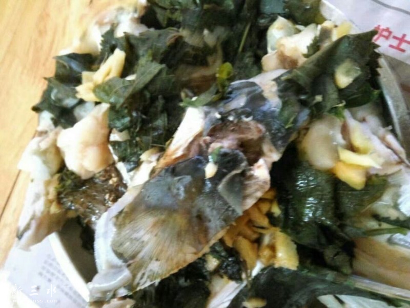 紫苏蒸鱼头
