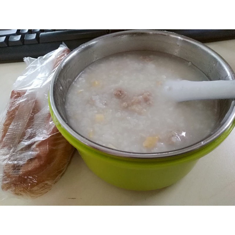 瑶柱瘦肉粥+油条