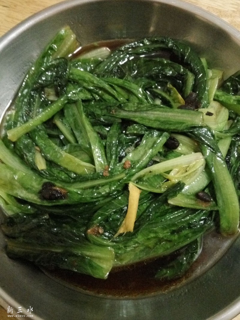 阳江鬼婆豆豉炒苦麦菜