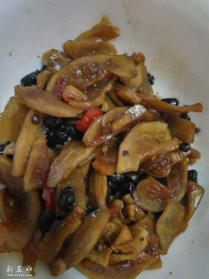 豆豉辣椒炒自嗮木瓜干